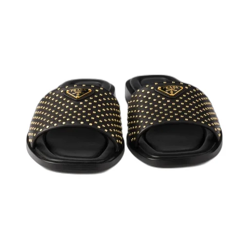 Nappa Leather Slides With Studs