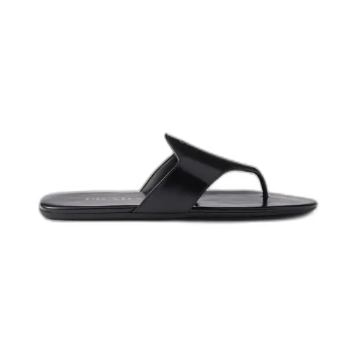 Brushed Leather Thong Sandals