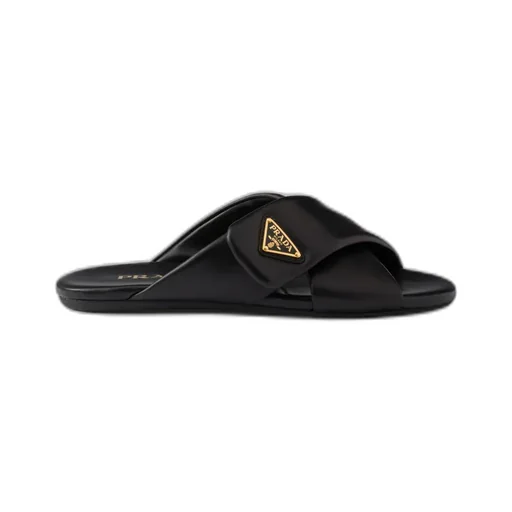 Padded Nappa Leather Slides