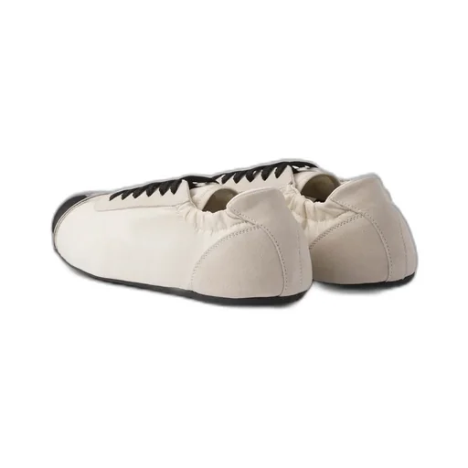 Collapse Re-Nylon And Suede Sneakers With Metal Toecap