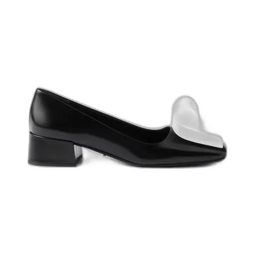 Two-Tone Brushed Leather Pumps