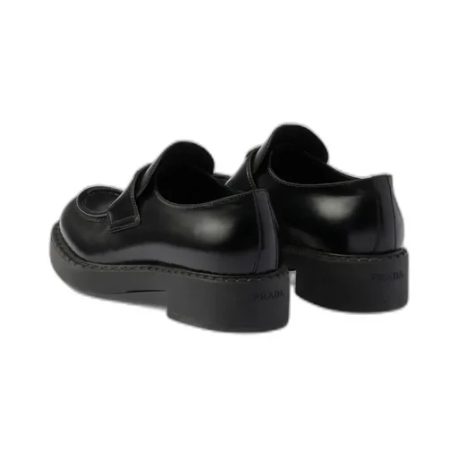 Chocolate Brushed Leather Loafers