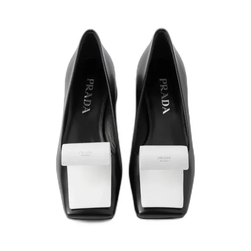 Two-Tone Brushed Leather Pumps