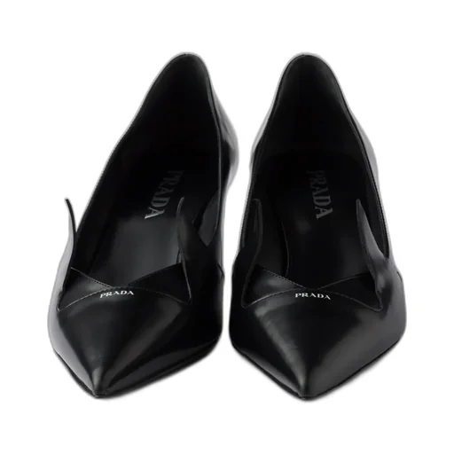 Two-Tone Brushed Leather Pumps