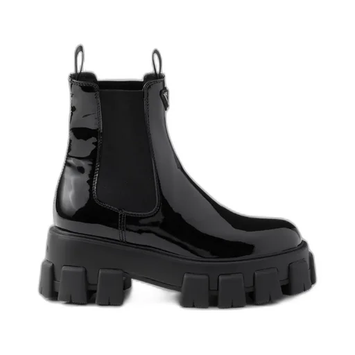 Monolith Patent Leather Booties