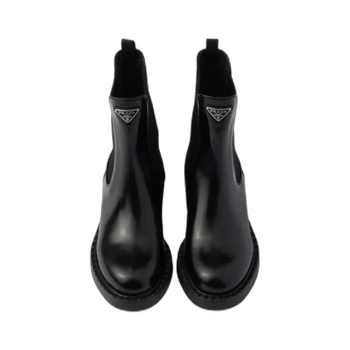 Brushed Leather Chelsea Boots