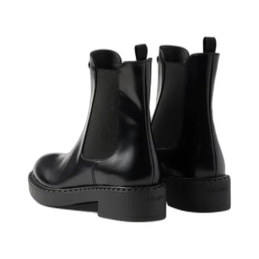 Brushed Leather Chelsea Booties
