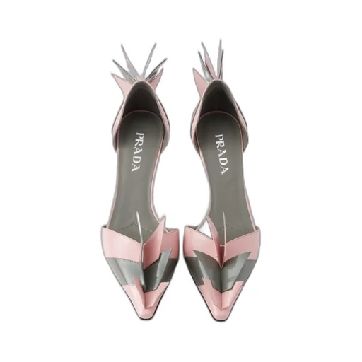 Two-Tone Patent Leather D'orsay Pumps
