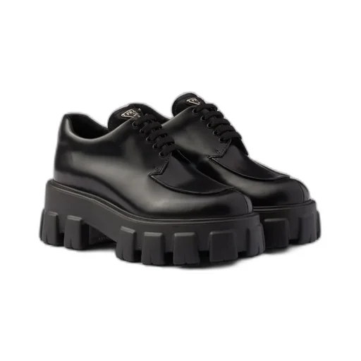 Monolith Brushed Leather Lace-Up Shoes