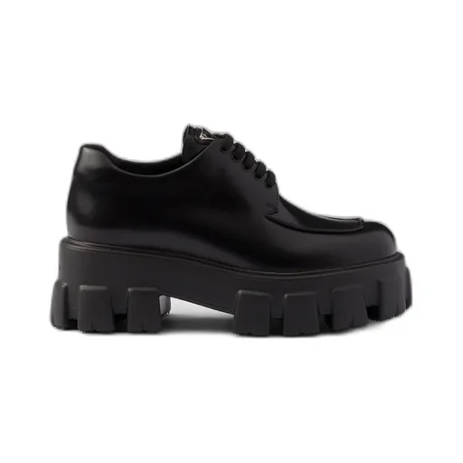 Monolith Brushed Leather Lace-Up Shoes