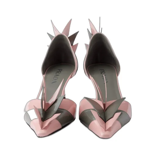 Two-Tone Patent Leather D'orsay Pumps