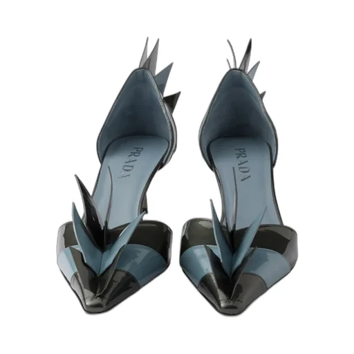 Two-Tone Patent Leather D'orsay Pumps