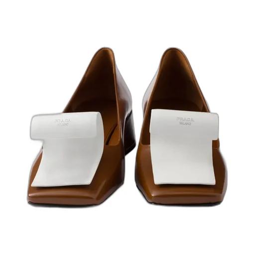 Two-Tone Brushed Leather Pumps