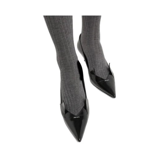 Two-Tone Brushed Leather Pumps