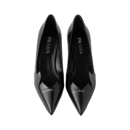 Two-Tone Brushed Leather Pumps