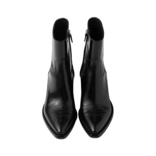 Brushed Leather Booties