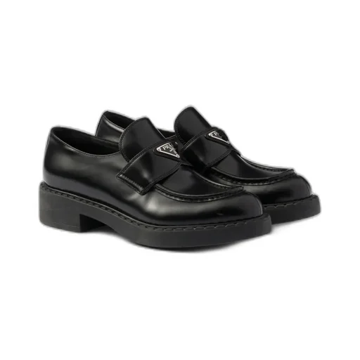 Chocolate Brushed Leather Loafers