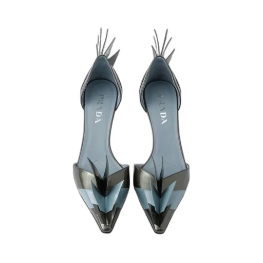 Two-Tone Patent Leather D'orsay Pumps