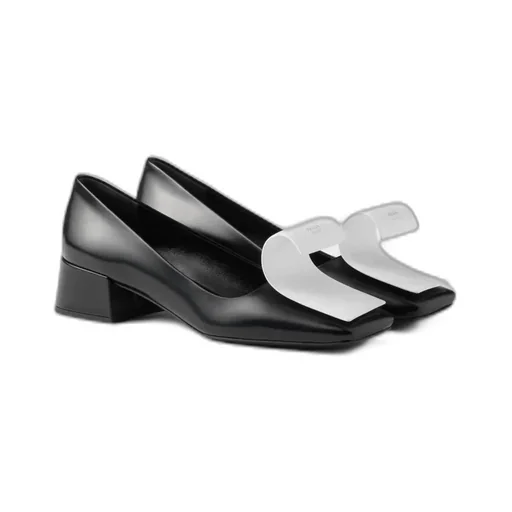 Two-Tone Brushed Leather Pumps