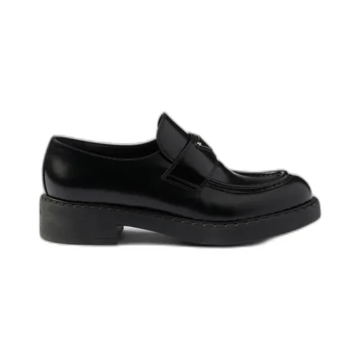 Chocolate Brushed Leather Loafers