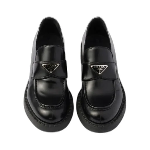 Chocolate Brushed Leather Loafers