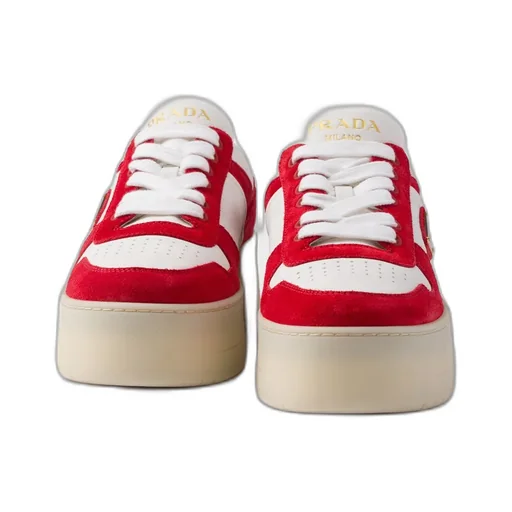 Downtown Bold Nappa Leather And Suede Sneakers