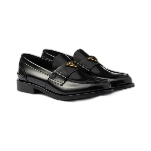 Brushed Leather Loafers