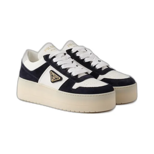 Downtown Bold Nappa Leather And Suede Sneakers