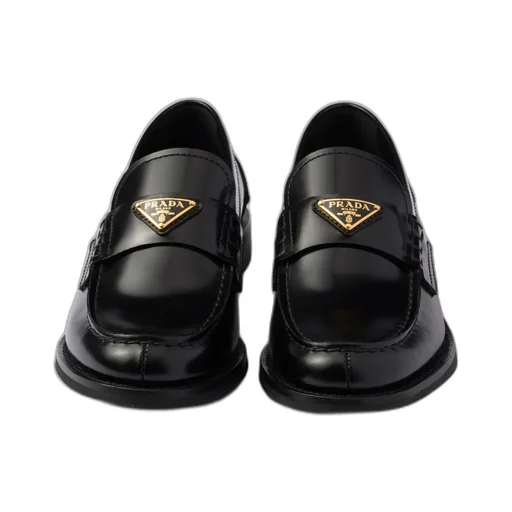 Brushed Leather Loafers