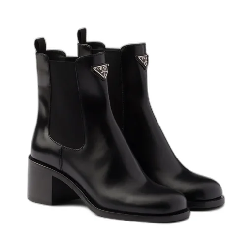 Brushed Leather Booties