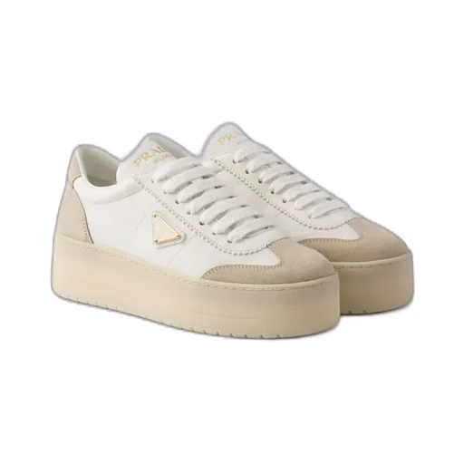 Downtown Bold Nappa Leather And Suede Sneakers