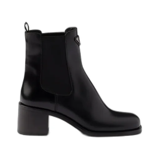 Brushed Leather Booties