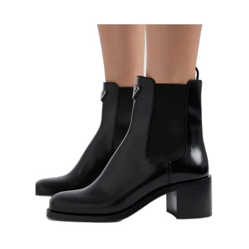 Brushed Leather Booties