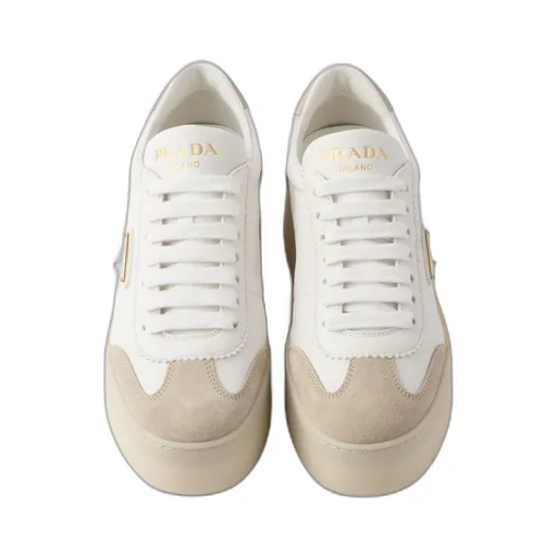 Downtown Bold Nappa Leather And Suede Sneakers
