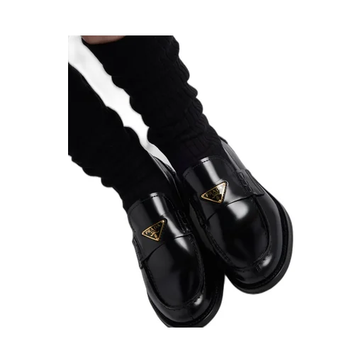Brushed Leather Loafers