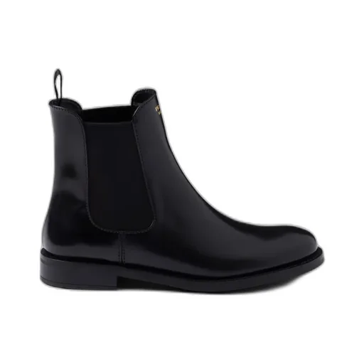 Brushed Leather Ankle Boots