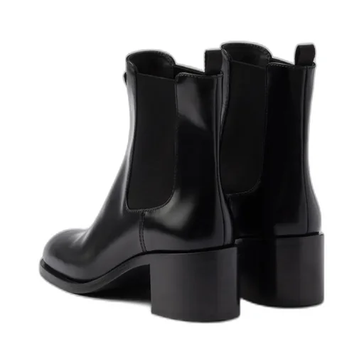 Brushed Leather Booties