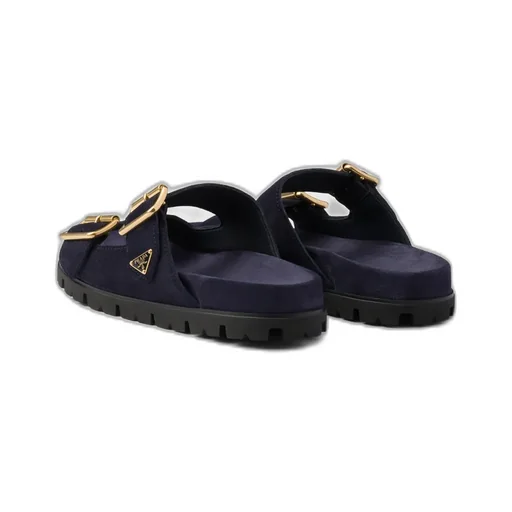 Suede Strap Slides