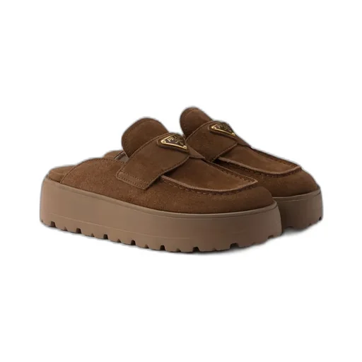 Suede Flatform Mules