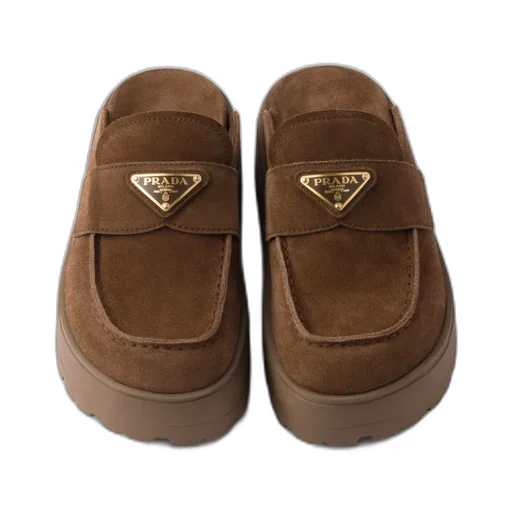 Suede Flatform Mules