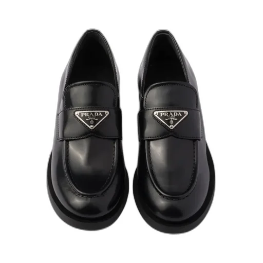 Brushed Leather Loafers