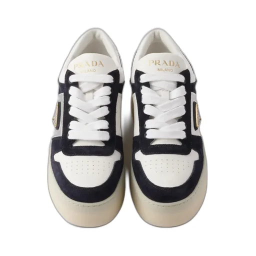 Downtown Bold Nappa Leather And Suede Sneakers