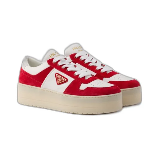 Downtown Bold Nappa Leather And Suede Sneakers