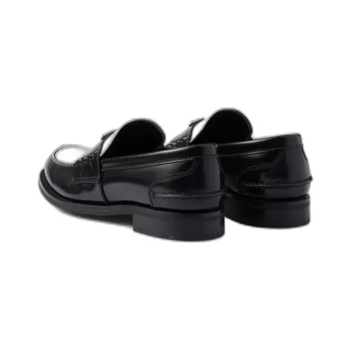 Two-Tone Brushed Leather Loafers