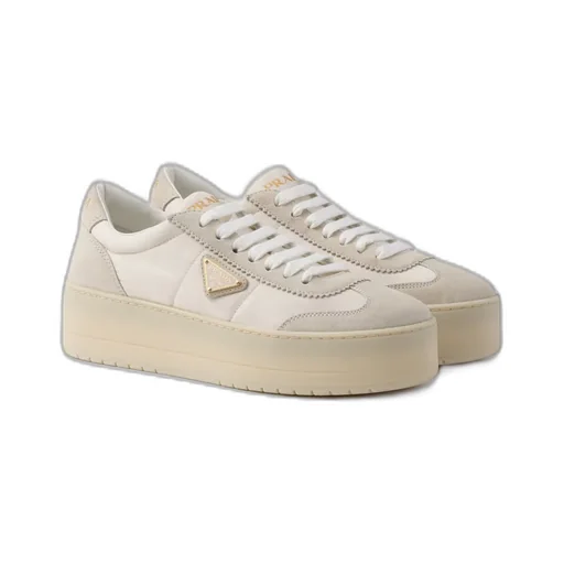 Downtown Bold Nylon And Suede Sneakers