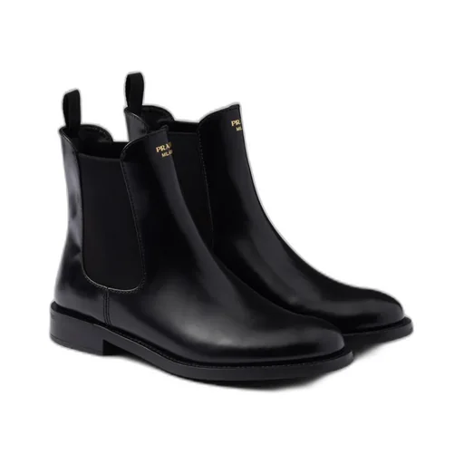 Brushed Leather Ankle Boots