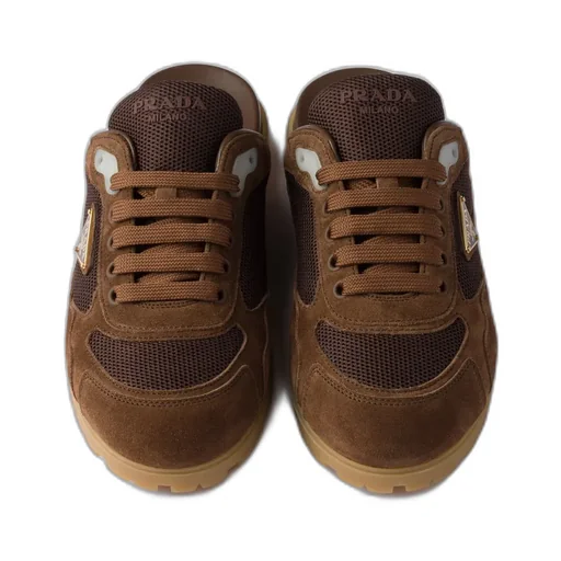 Trail Mesh Fabric And Suede Mules