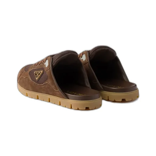 Trail Mesh Fabric And Suede Mules
