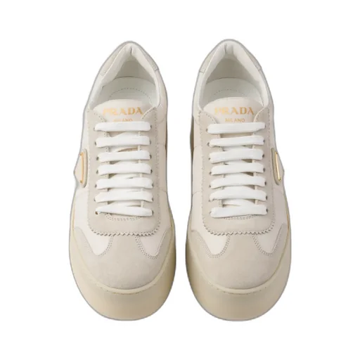 Downtown Bold Nylon And Suede Sneakers