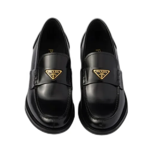 Brushed Leather Loafers